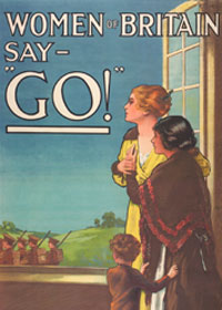 'Women of Britain say - 'Go!': wartime recruitment poster