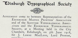 Detail from a pay agreement by Edinburgh Typographical Society