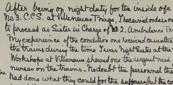 Detail from handwritten page