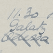 '11.30' and 'Galatz' in writing