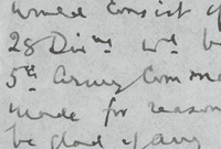 Detail from second handwritten diary page
