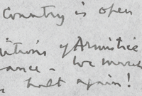 Detail from third handwritten diary page