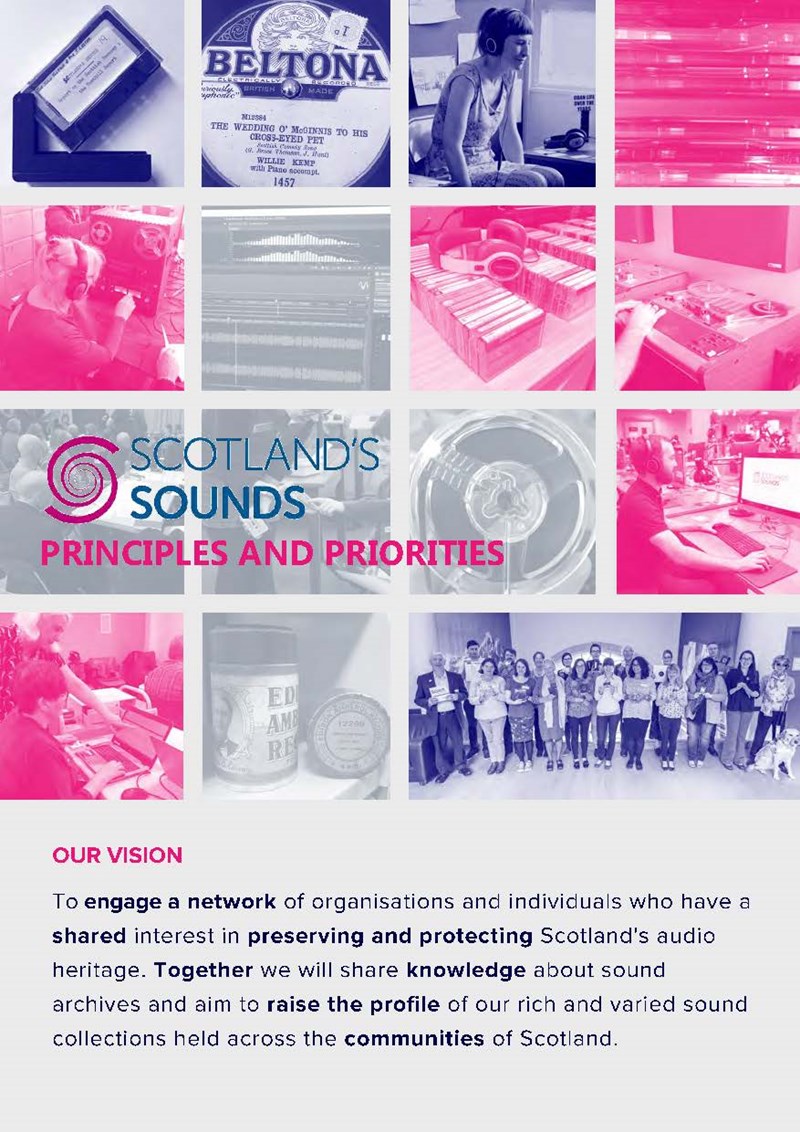 Cover of Scotland's Sounds principles and priorities