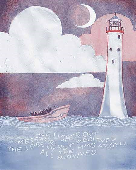 Lighthouse and moon
