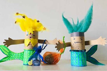 Craft mermaid and merman