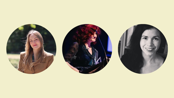 Headshots of Lois Burke, Sarah Dunnigan and Petra Johana Poncarová.