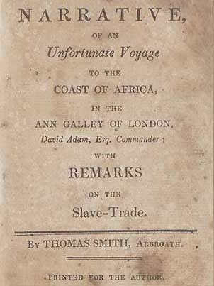 Title page of 'Narrative of an Unfortunate Voyage'