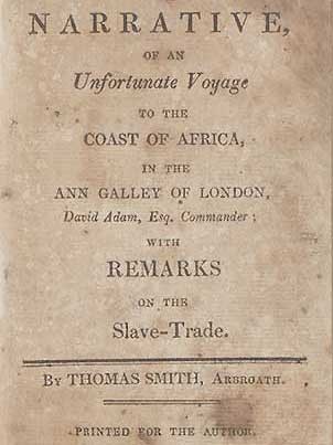 Title page of 'Narrative of an Unfortunate Voyage'