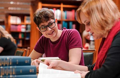 Women in reading room