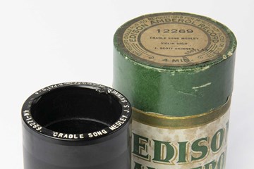 Photo of a wax cylinder recording
