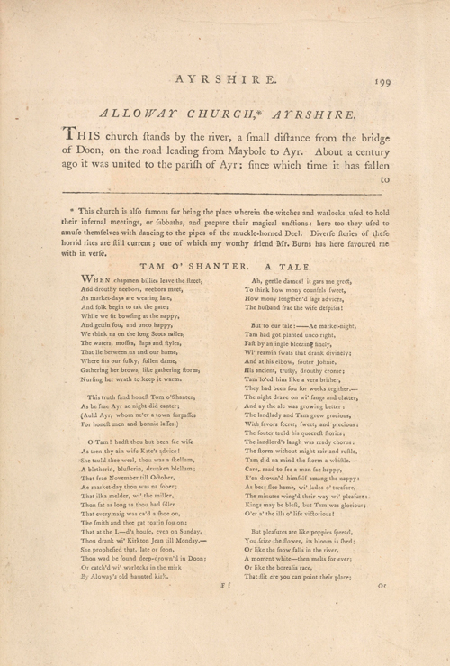 Printed version of 'Tam O'Shanter'.