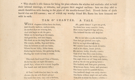 Printed version of 'Tam O'Shanter'.