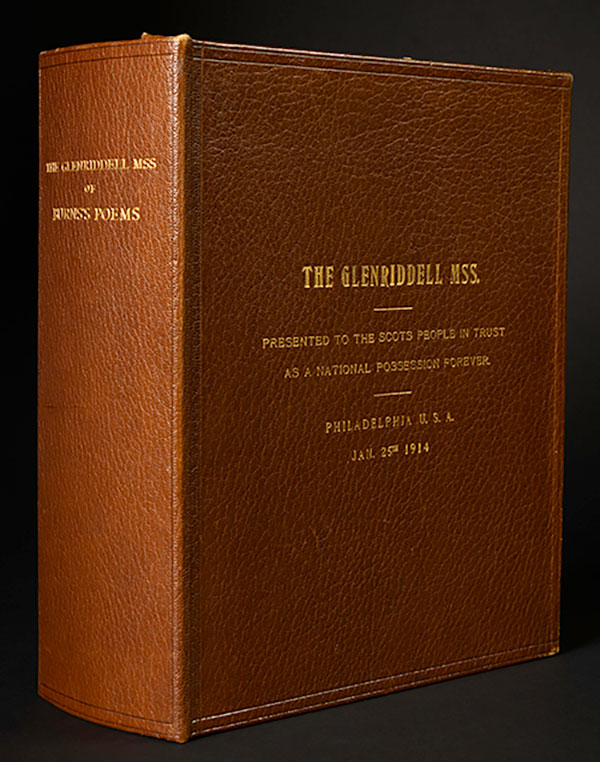 A bound copy of the Glenriddell manuscripts.