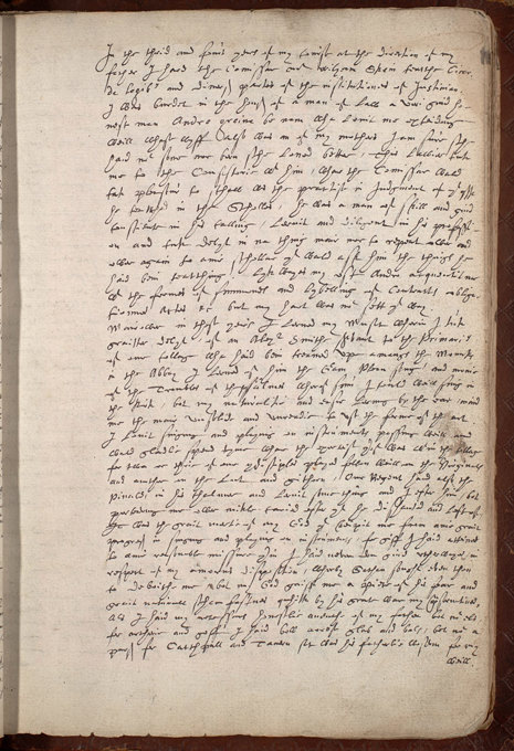 Handwritten page with dense cursive script that's hard to read in black ink on aged paper.