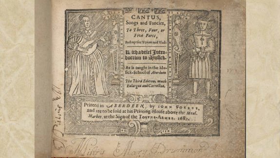 Title page from the book 'Songs and Fancies' by John Forbes.