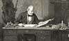 Sir Walter Scott at his desk