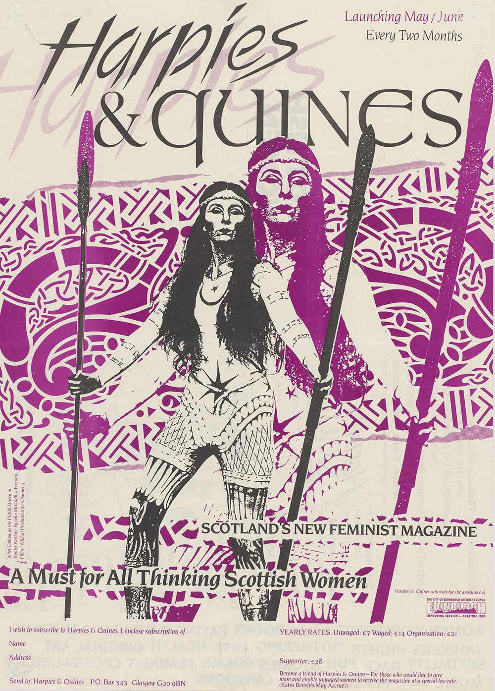 A woman dressed in traditional clothing holding two spears. 