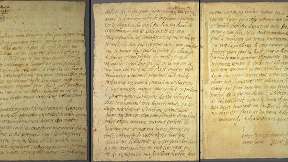 Three pages of French handwriting.