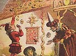 Hansel, Gretel and witch at the gingerbread house