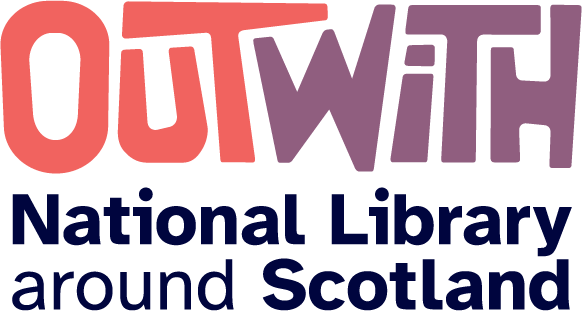 Outwith logo. It says "Outwith National Library around Scotland".