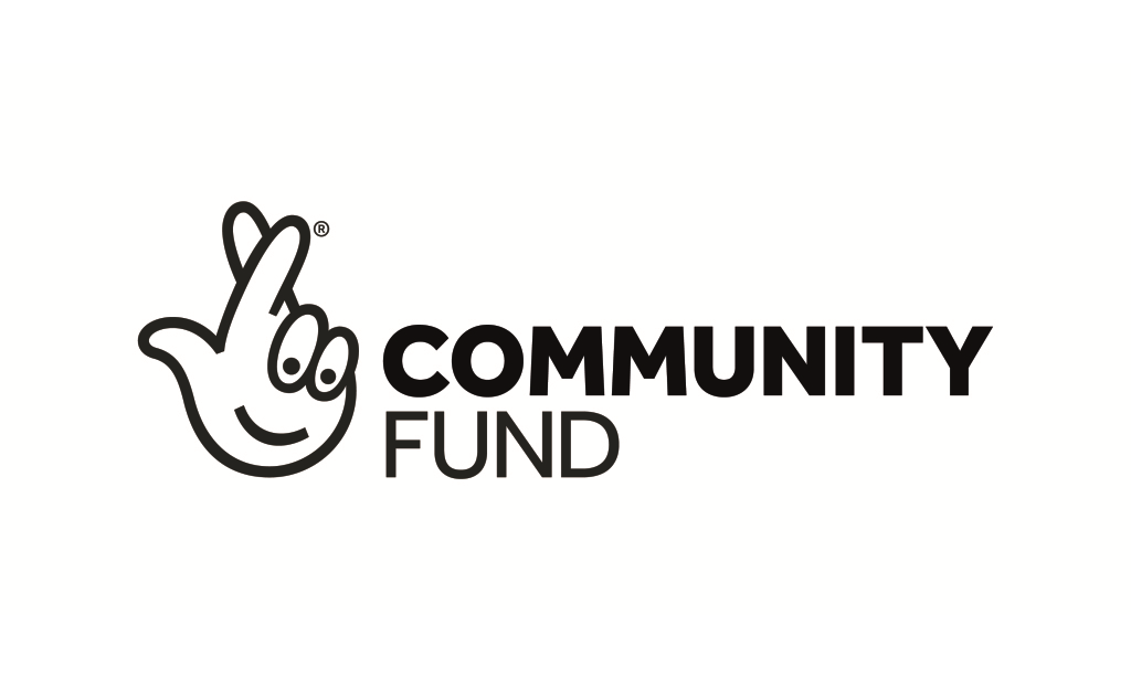 Community fund logo which has a hand crossing its fingers with a smile.