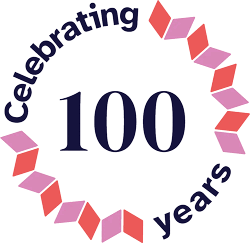 National Library of Scotland that says "Celebrating 100 years".