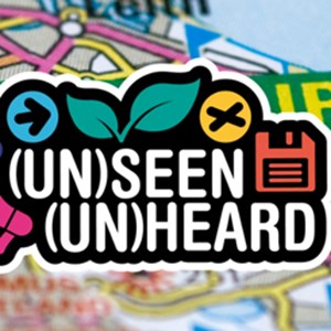 The (Un)Seen (Un)Heard Project logo over a map of Edinburgh.
