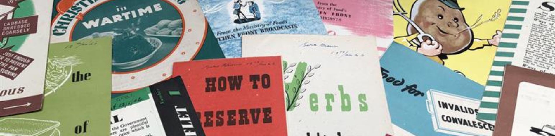 A selection of war-time pamphlets relating to food.