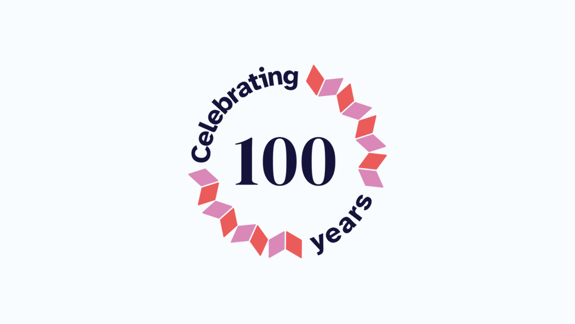 Centenary logo that says "Celebrating 100 years".