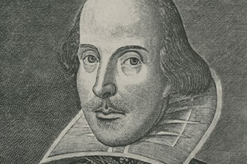 A portrait of Shakespeare.