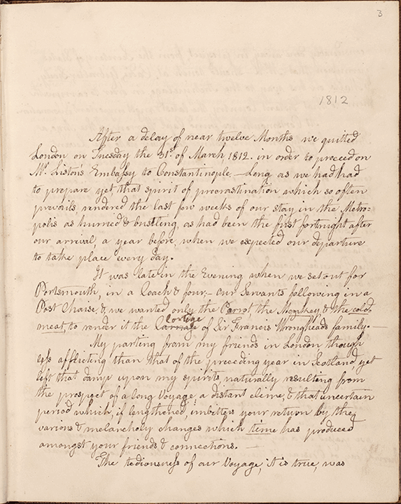 Page from a handwritten journal