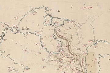 Hand-drawn map of Turkey and its frontiers