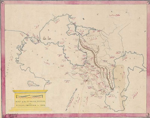 Hand-drawn map of Turkey and its frontiers