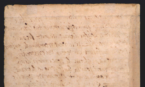 The last page of Mary Queen of Scots' last letter.