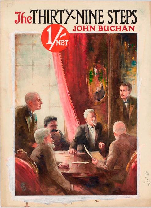 A group of men sitting around a table turn to see a man entering the room.