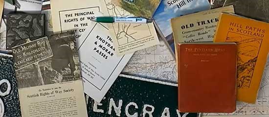 A collection of maps and walking trail books
