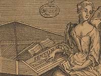 Etching of a woman at a piano