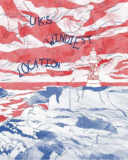 Lewis lighthouse artwork