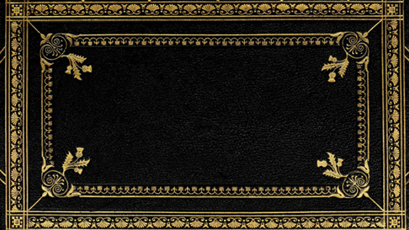 A gilded book cover.