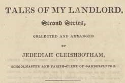 Title page of 'Tales of My Landlord'