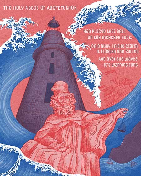 Bell Rock lighthouse artwork