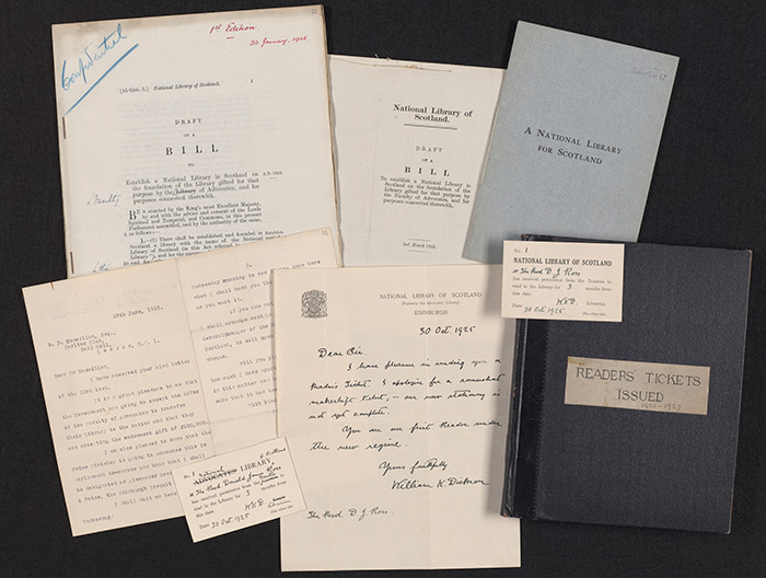 A selection of ephemera about the history of the Library.